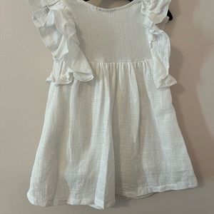 Zara white ruffle dress 2-3T